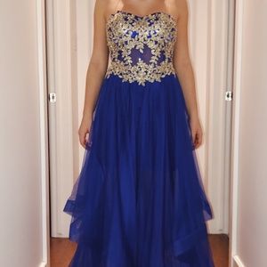 Royal blue prom dress